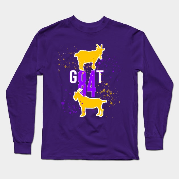 The GOAT- Purple Minnesota Moss Goat Long Sleeve T-Shirt by ahnoun